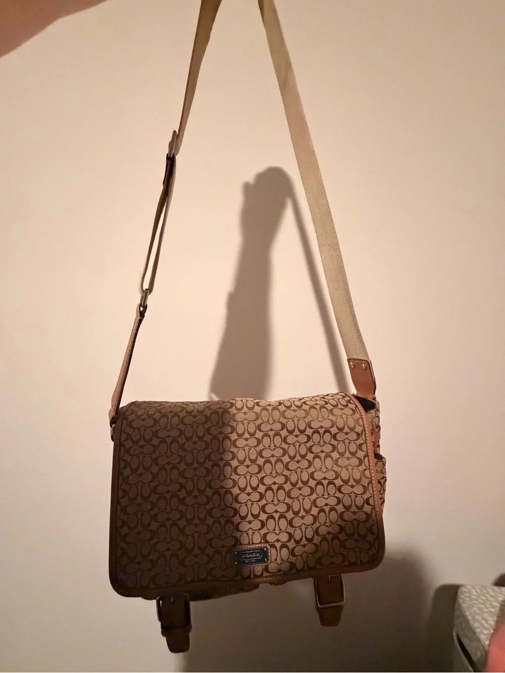 Vintage Coach Signature messenger bag
